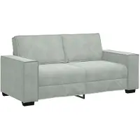 vidaXL 2-sitssoffa ljusgrå 180x78x84 cm sammet