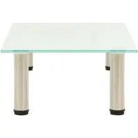 vidaXL TV-bänk frostad 60x35x17 cm härdat glas