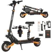 KUKIRIN Elsparkcykel G2 MAX 10*2.75 '' Luftfyllda Terrängdäck 48V 20Ah Batteri 80km Räckvidd 3 Hastigheter svart