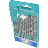 Heller 17733 7 HSS Metall-spiralborrset 13 delar 2 mm, 2.5 mm, 3 mm, 3.5 mm, 4 mm, 4.5 mm, 5 mm, 5.5 mm, 6 mm, 6.5 mm, 7 mm, 7.5 mm, 8 mm valssmidd DIN 338
