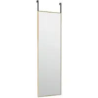 vidaXL Dörrspegel guld 30x100 cm glas och aluminium