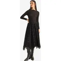 Bianco Hög midja asymmetrisk midi kjol
