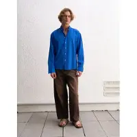 Giesto Bomull Oversized Knapp-up Shirt