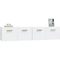 vidaXL Väggskåp 2 st vit 80x35x36,5 cm konstruerat trä