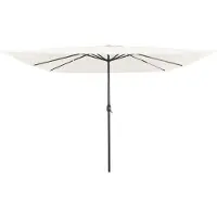 vidaXL Trädgårdsparasol Sand 295 x 295 x 245 cm Polyester och Stål