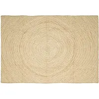vidaXL Matta Naturlig och vit 240 x 340 cm Jute