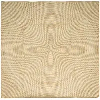 vidaXL Matta Naturlig och vit 240 x 240 cm Jute