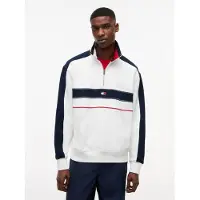 Tommy Hilfiger Tommy Jeans Colour Blocked Quarter Zip Relaxed Sweatshirt
