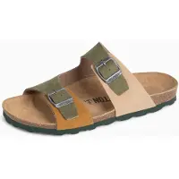Bayton Pantolette 'Ilithyie 2' beige / brun / khaki