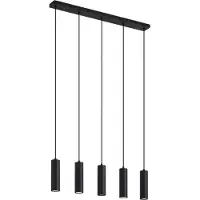 QAZQA Modern pendellampa svart 5-ljus - Jeana