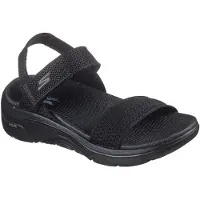 SKECHERS för kvinnor. 140874 Sandaler Go Walk Arch Fit 2.0 svart (39), 3 till 5 cm, Kardborreband, Casual