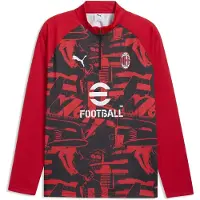 Puma Ac Milan Warm Up Före Matchen Tröja Med Halv Dragkedja