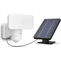 Philips LED-solcellspotlampa Tylus, vit, 5 000 K, sensor Tylus, Vitt / opal, Syntetmaterial, Solcellslampa utomhus