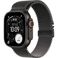 Apple Watch Ultra 3 GPS+Cell 49mm Black Titanium Black Titanium Milanese Loop - Medium