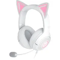 Razer Kraken Kitty V2 trådbundet RGB-headset med kattöron, vitt