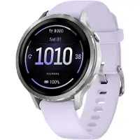Garmin Venu 4 – 41 mm, Silver W/ Periwinkle Band