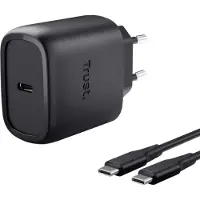 Trust Maxo USB-laddare 45 W Power Delivery 3.0 Svart Inomhus Snabbladdare, GaN, USB Power Delivery (USB-PD)