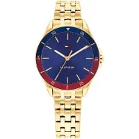 Tommy Hilfiger Signature Bezel Gold Plated Chain Link Watch