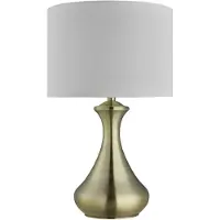 Searchlight Bordslampa Touch 2750, dimbar, Brun / mässing, Vardagsrum / matsal, Textil / tyger / siden, Bordslampa