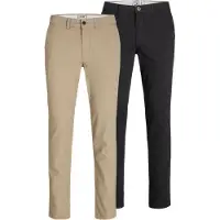 Jack & Jones Chinobyxa 'JJIMarco Dave' sand / svart