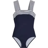 Bonprix Shapingbaddräkt mörkblå / vit