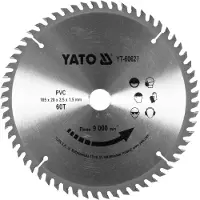 YATO Sågklinga för plast YT-60627; 185x20 mm; 2,5 mm; Z60