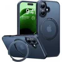Torras Ostand Pro-fodral för iPhone 16 Plus (Svart)