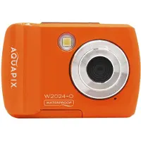 Aquapix W2024 Splash - Digitalkamera - kompakt - 5.0 MP / 16.0 MP (interpolerat) - 720 p - undervatten upp till 3 m - orange
