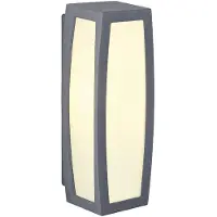 SLV Vägglampa utomhus Meridian Box, dimbar, Aluminium / grå / zink, Aluminium / grå / zink, Modern, Utomhusvägglampa