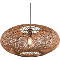 TRIO Lighting Hänglampa Hedda, dimbar, Brun / rost, Vardagsrum / matsal, Metall, Pendellampa
