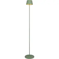 TRIO Leuchten Suarez LED-uppladdningsbar golvlampa, grön, höjd 123 cm, metall Suarez, dimbar, Grön, Metall, Modern