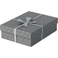 Esselte - Presentkartong - medelstor - 36 cm x 26.5 cm x 10 cm - grå - paket med 3