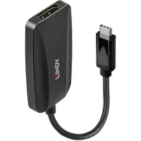Lindy 43337, 0,13 m, USB Type-C, DisplayPort, Hankoppling, Honkoppling, Rak