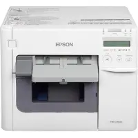 Epson TM C3500 - Etikettskrivare - färg - bläckstråle - 112 mm (bredd) - 720 x 360 dpi - upp till 103 mm/sek - LAN, USB-värd - kniv
