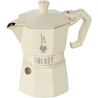 Bialetti Moka Exclusive, Mokabryggare, Gräddvit, Gjuten aluminium, 3 koppar, Termoplast, 1 styck