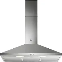 Electrolux LFC319X - Kåpa - skorsten - bredd: 89.8 cm - djup: 45 cm - utsug och återcirkulering (-) - rostfritt stål