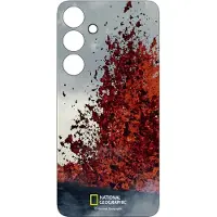 Samsung Haainc NATIONAL GEOGRAPHIC Volcano Flipsuit Card till Galaxy S24-serien Red