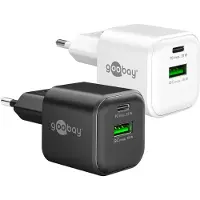 Goobay 20 W USB-C PD GaN dubbel snabbladdare vit