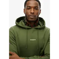 Superdry för män. M2014372A Grön plain hoodie (XL), Casual, Bomull