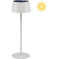 Goobay Trådlös LED-bordslampa med solceller, vit