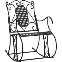vidaXL Gungstol 84 cm Svart Stål 318830