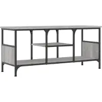 vidaXL Tv-bänk grå sonoma 100x35x45 cm konstruerat trä & järn