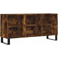vidaXL Tv-bänk rökfärgad ek 103,5x30x50 cm konstruerat trä