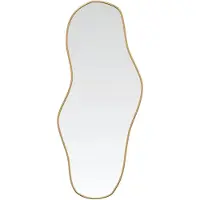 vidaXL Väggspegel, guld, 60x25 cm