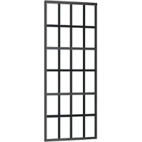 vidaXL Skjutdörr ESG-glas och aluminium 76x205 cm svart