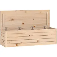 vidaXL Förvaringslåda 109x36,5x33 cm massiv furu