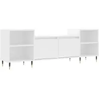 vidaXL Tv-bänk vit 160x35x55 cm konstruerat trä