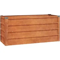 vidaXL Odlingslåda rostig 100x40x45 cm rosttrögt stål