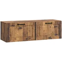vidaXL Väggmonterad TV-bänk Väggmonterad Gammalt trä 98 x 31 x 30 cm