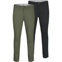 Jack & Jones Chinobyxa 'Macro Dave' pastellgrön / svart